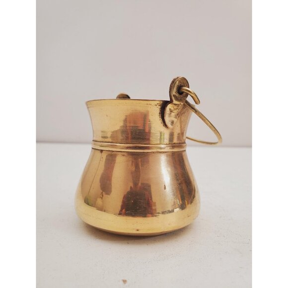 Vintage Brass Pot | Copper Cream - Sugar Bowl - Picture 1 of 10
